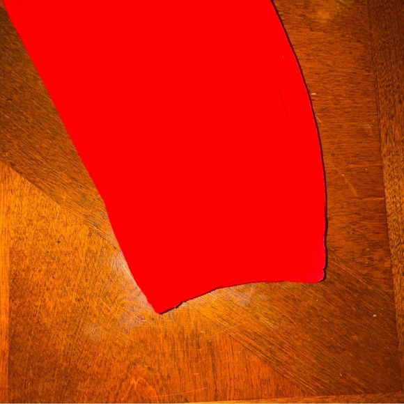 Antonio Melani Womens Red Long Sleeve Shirt With Sheer Petal Cut out Neckline L - Picture 6 of 8